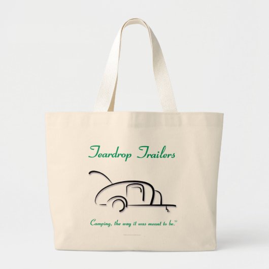 Grand Tote Bag Version verte de remorques de larme (Devant)