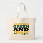 Grand Tote Bag Vert et jaune (tête de fromage) (Devant)