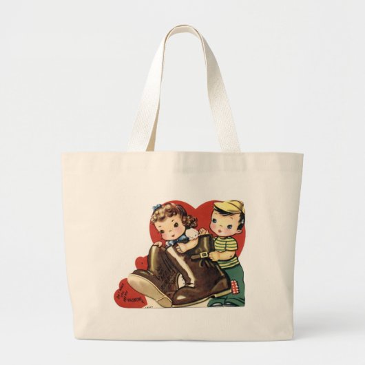 Grand Tote Bag Veux-Je Que Tu Sois Ma Saint-Valentin ? (Devant)
