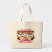 Grand Tote Bag Vibes d'été | Conception des lunettes de soleil de (Devant)