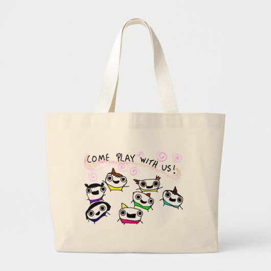 Grand Tote Bag "Viennent le jeu avec nous " (Devant)