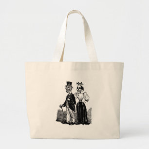 Grand Tote Bag Vieux couples squelettiques circa les années 1900