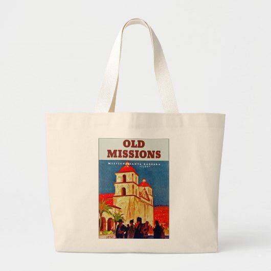 Grand Tote Bag Vieux ~ Santa Barbara de missions (Devant)