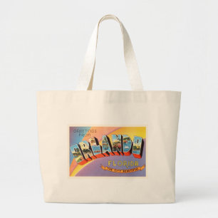 Grand Tote Bag Vieux souvenir de Vintage voyage d'Orlando la
