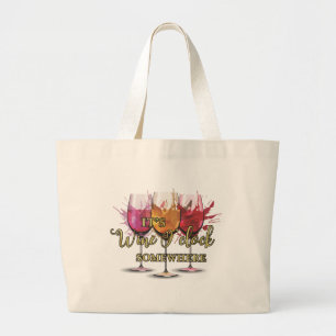 Grand Tote Bag Vin O'Clock Quelque Part