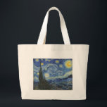 Grand Tote Bag Vincent van Gogh | La Nuit étoilée, juin 1889<br><div class="desc">VAN GOGH->Post-impressionniste, étoiles, étoile, nocturne, paysage, cloche de l'église, lune, clair de lune, arbre, ciel, cosmique, St, Remy, Provence, Français, Saint-Remy, Post-impressionnisme, iconique\\La nuit étoilée, juin 1889 (huile sur toile), Gogh, Vincent van (188) 53-90) / Museum of Modern Art, New York, USA / The Bridgeman Art Library | Numéro de...</div>