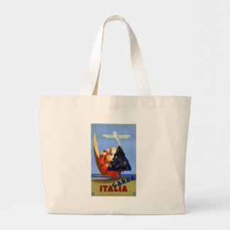 Grand Tote Bag Vintage Garda Italie Europe Air Travel