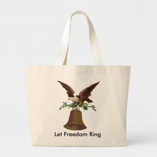 Grand Tote Bag Vintage Laisser la liberté (Devant)