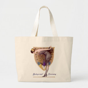 Grand Tote Bag Vintage Peacock Femme Flapper Plutôt