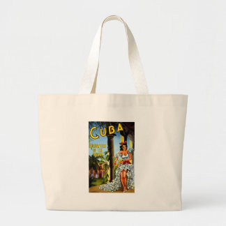 Grand Tote Bag Vintage voyage de danseuse cubaine