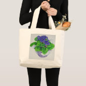 Grand Tote Bag Violette africaine (Devant (produit))