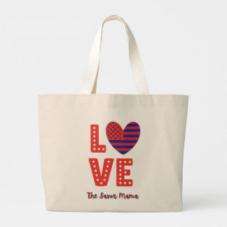 Grand Tote Bag Virginia Love & Vaches Canvas Fourre-tout