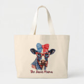 Grand Tote Bag Virginia Love & Vaches Canvas Fourre-tout (Devant)