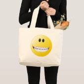 Grand Tote Bag Visage de croisillons (Devant (produit))