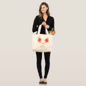 Grand Tote Bag Visage triste (Devant (modèle))