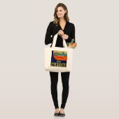 Grand Tote Bag Visite Palestine (Devant (modèle))