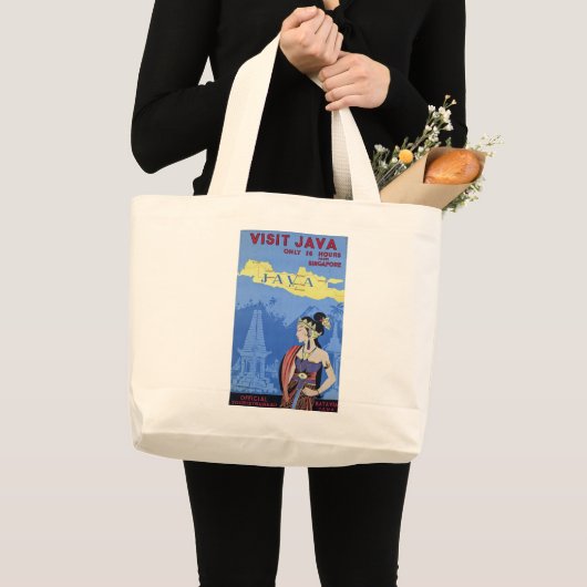 Grand Tote Bag Visiter Java (Devant (produit))