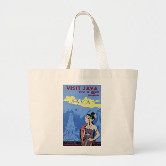 Grand Tote Bag Visiter Java (Devant)