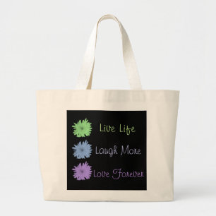 Grand Tote Bag Vivent l'amour de rire