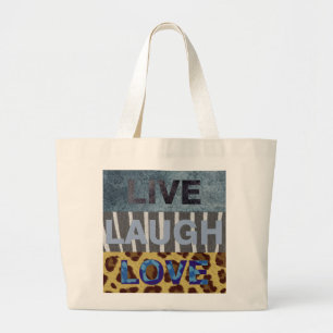 Grand Tote Bag Vivent l'amour de rire