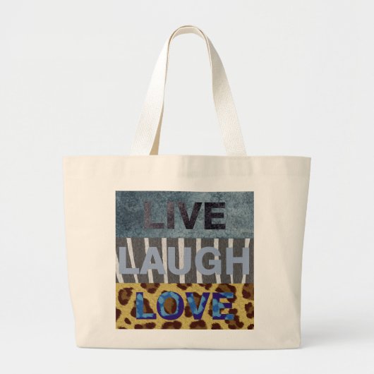 Grand Tote Bag Vivent l'amour de rire (Devant)