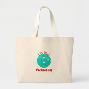 Grand Tote Bag Vivre La Vie Pickleball