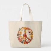 Grand Tote Bag Voie de Paix fleur sauvage (Dos)