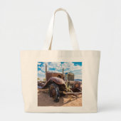 Grand Tote Bag Voiture ancienne et abandonnée #3 à Solitaire (Devant)