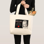 Grand Tote Bag Voix contre l'avortement et l'euthanasie pour (Devant (produit))