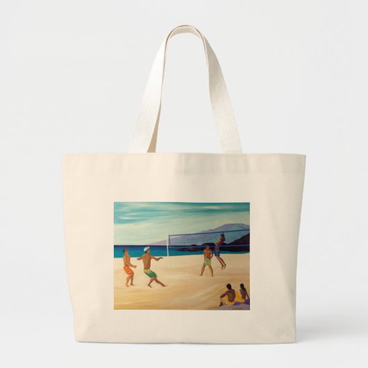 Grand Tote Bag Volleyball de plage de Kaanapali (Devant)