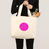 Grand Tote Bag Volleyball rose (Devant (produit))