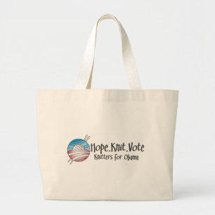Grand Tote Bag Vote de Knit d'espoir, Fourre-tout
