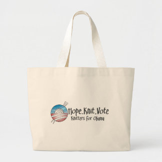 Grand Tote Bag Vote de Knit d'espoir, Fourre-tout