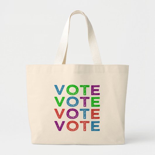 Grand Tote Bag VOTE en multicolore (Devant)
