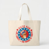 Grand Tote Bag Vote pour Chihuahua (Devant)