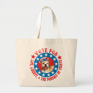 Grand Tote Bag Vote pour Pit Bull