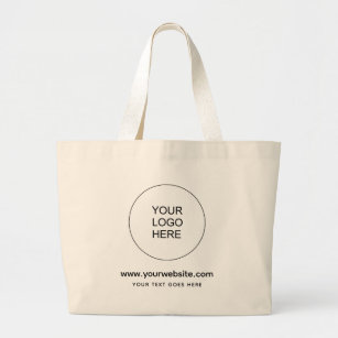Grand Tote Bag Votre entreprise Logo ici Adresse du site Web
