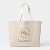 Grand Tote Bag Votre logo d'entreprise (Dos)