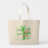 Grand Tote Bag Vous Avez Compris Amusement Citation De Noël Yule (Dos)
