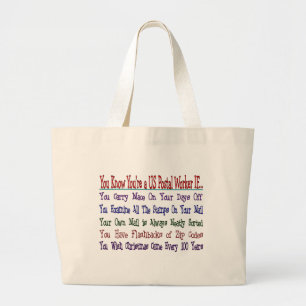 Grand Tote Bag Vous connaissez votre un TRAVAILLEUR POSTAL SI