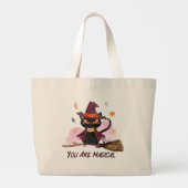 Grand Tote Bag Vous Êtes Magique Chat De Sorcière (Dos)