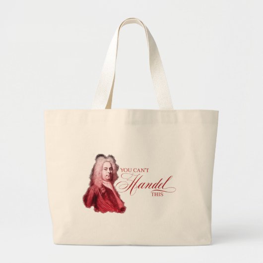 Grand Tote Bag Vous ne pouvez pas Handel ce jeu de mots composite (Devant)