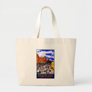 Grand Tote Bag Voyage en train de vintage Atlantic City