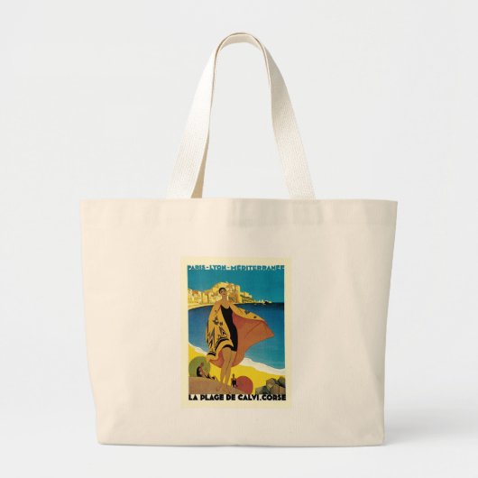Grand Tote Bag Voyage vintage (Devant)