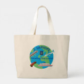 Grand Tote Bag Voyager dans le monde (Dos)