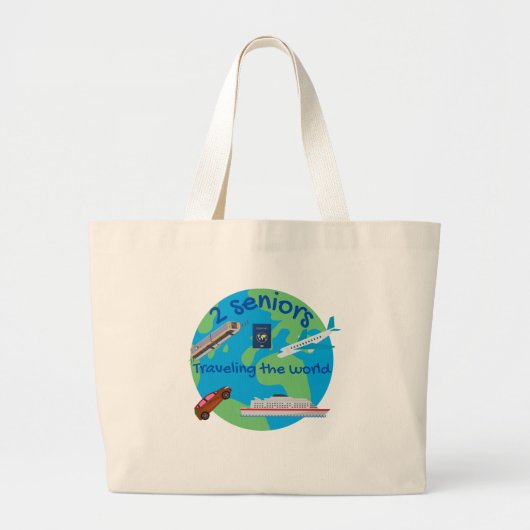 Grand Tote Bag Voyager dans le monde (Devant)