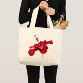 Grand Tote Bag Vue latérale de l'Hibiscus rouge (Devant (produit))