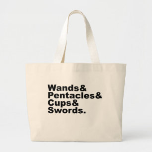 Grand Tote Bag Wands & Pentacles & Cuisses & épées Cartes de mon