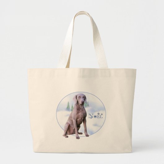 Grand Tote Bag Weimaraner Noel (Devant)