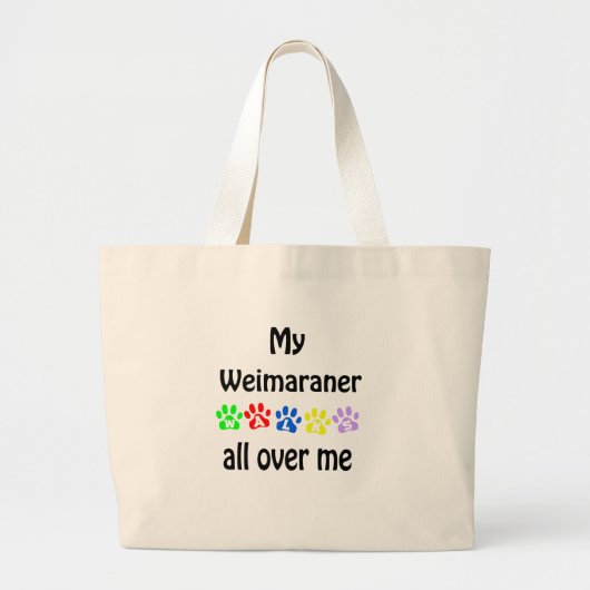 Grand Tote Bag Weimaraner Walks Design (Devant)